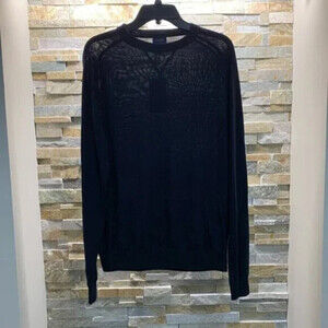 Good Man Brand Merino Wool Classic Knit Crew Neck Slim Fit Sweater In Navy $250